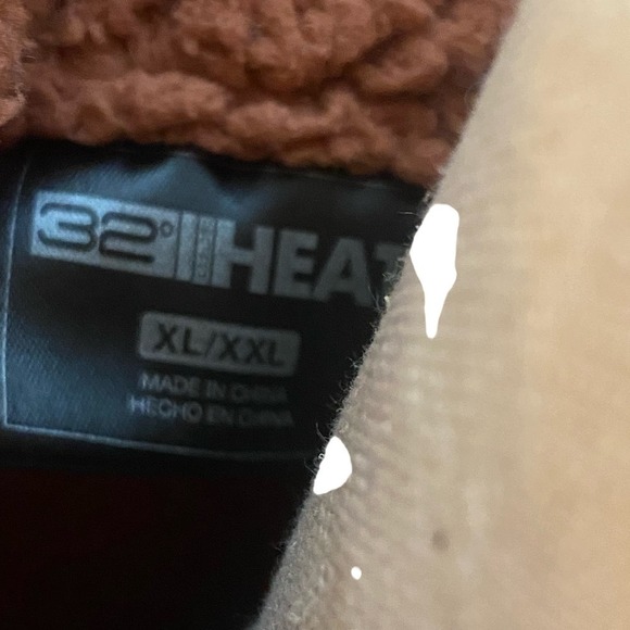 32 DEGREES Women's Cozy Shirt Jacket, Burnt Orange, Button-Up, Size XL - Picture 3 of 4